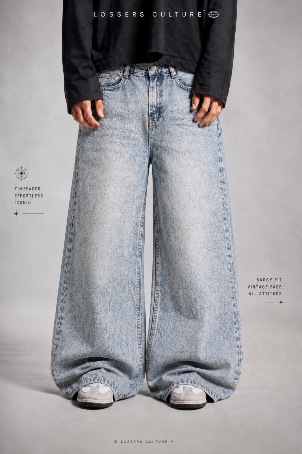 ICE BLUE WIDE LEG DENIM