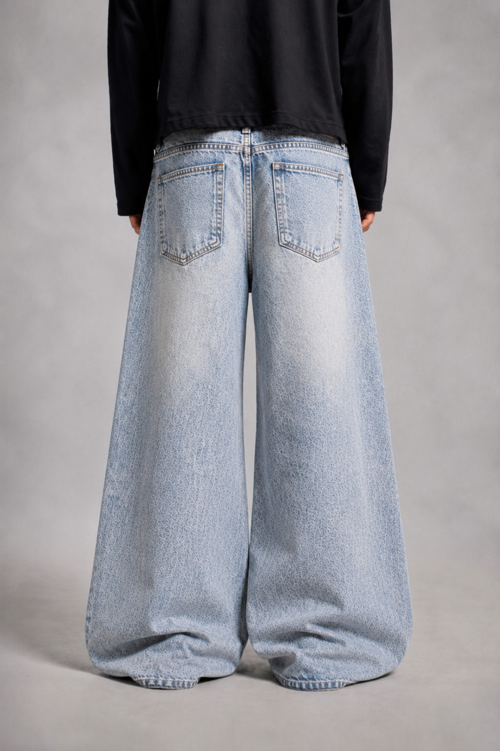 ICE BLUE WIDE LEG DENIM